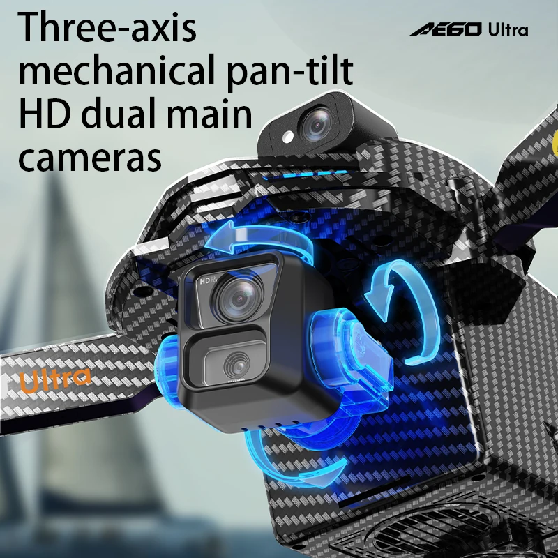 새로운 AE60 RC 드론, 4K, 3축 전문가용 브러 - Drone Gimbal 리뷰 및 가격