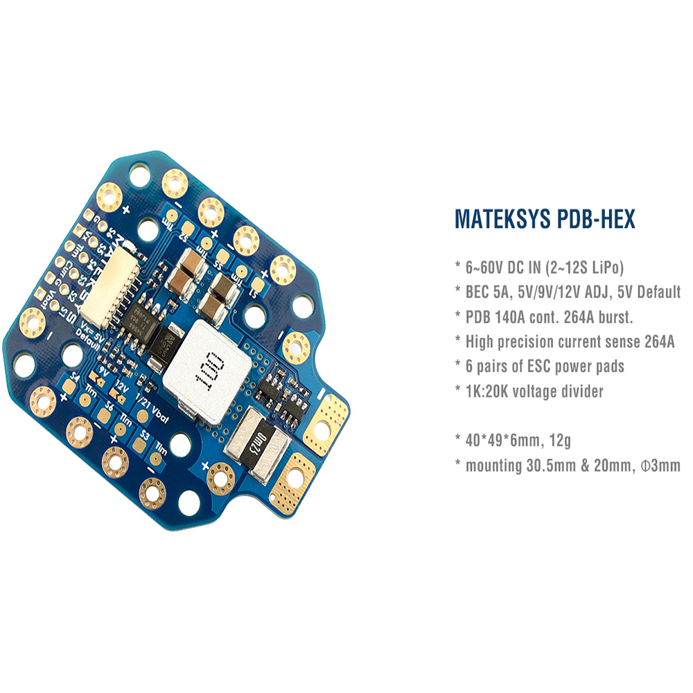MATEK PDB-HEX BEC 전원 분배 보드, 12 - Drone Power Distribution Board 리뷰 및 가격